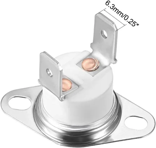 Miniatura 3 de uxcell KSD301 Termostato 266.0 °F/266°F 10A Normalmente Cerrado N.C Ajuste Snap Disc Interruptor de temperatura para microondas, horno, cafetera 2