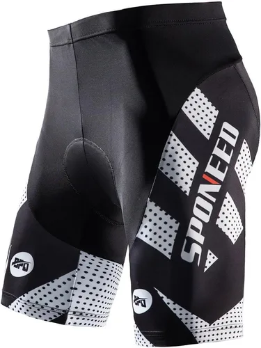 sponeed Pantalones cortos de ciclismo para hombre, pantalones acolchados para ciclismo, ropa de ciclismo