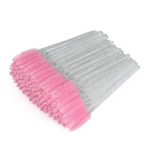 Miniatura 16 de G2PLUS 300 unidades de brochas desechables para rímel, kit de maquillaje con cepillo de pestañas de cristal, varillas ajustables para extensiones
