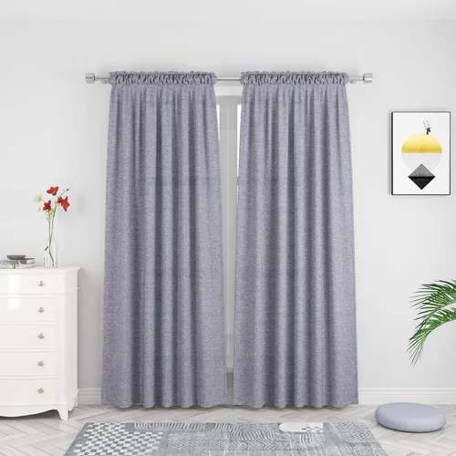 Miniatura 44 de UPOPO Cortinas de Niveles Beige Sobre Fregadero con Textura de Lino para Ventana de Cocina de 16 Pulgadas de Largo Caravana Privacidad Pequeñas