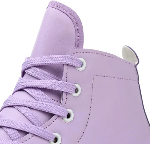 Miniatura 9 de Patines de ruedas para mujeres y hombres, zapatos altos de piel de vacuno, patines clásicos de doble fila, patines de cuatro ruedas para hombres