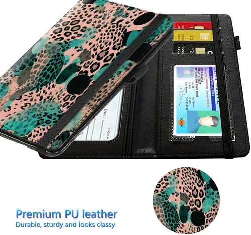 Miniatura 51 de Funda para chequera para hombres y mujeres, cartera de cuero RFID con ranuras para tarjetas de crédito, soporte de cheques duplicados personales