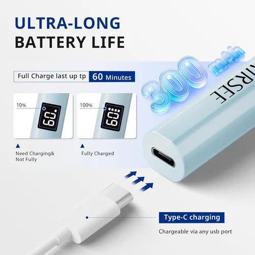 Miniatura 7 de AIRSEE Mini luz UV de mano con bolsa de almacenamiento y soporte, lámparas de uñas inalámbricas y portátiles, 2 temporizadores y pantalla LCD