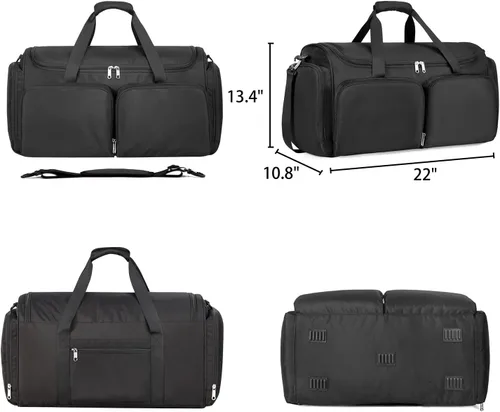 Miniatura 13 de Bolsa de deporte para zapatos de viaje, bolsa de lona para hombres y mujeres, gimnasio, deporte, equipaje, bolsa de transporte, divisor de bolsa