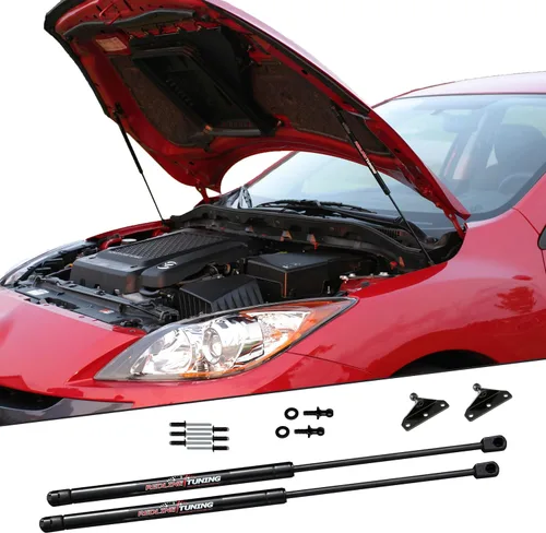 Redline Tuning 21-26008-02 Sistema QuickLIFT Plus de capó compatible con Mazda Mazda3 y SPEED3 (2010-2013 todos los componentes negros) |