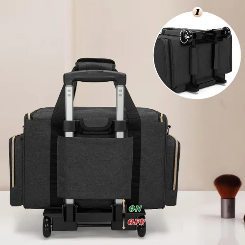 Miniatura 5 de LUXJA Almacenamiento Cosmético Rodante, Negro