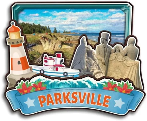 Miniatura 19 de Surrey British Columbia Canadá - Imán para nevera de madera 3D hecho a mano para viaje, ciudad recuerdos, nevera, regalo para decoración del hogar