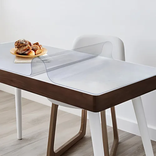 Miniatura 2 de Vicwe - Protector de mesa de plástico esmerilado, 20 x 60 pulgadas, transparente para múltiples mesas - comedor, mesita de noche, escritorio