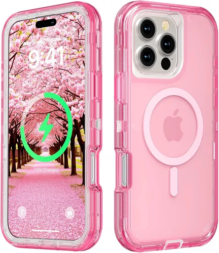 Miniatura 35 de Follaroma para iPhone 17 Pro Max, Funda Compatible con MagSafe, Funda Magnética Transparente de Doble Capa, Funda Resistente Anti-Caída y a Prueba