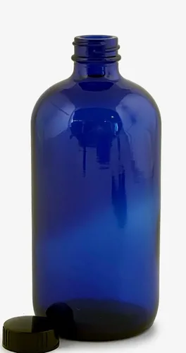 Miniatura 6 de Vivaplex, 12, azul cobalto, botellas de vidrio de 16 onzas, con tapas