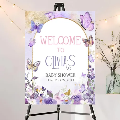 Miniatura 22 de Letrero de bienvenida con foto editable para baby shower, letrero moderno para baby shower, letrero con nombre personalizado para niño o niña