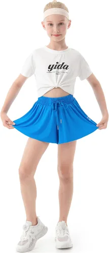 Miniatura 5 de Pantalones cortos de mariposa para niñas, pantalones cortos atléticos con vuelo