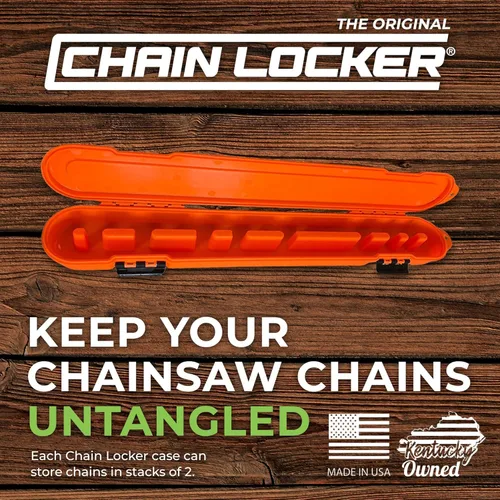 Miniatura 4 de Almacenamiento original de cadena de motosierra, estuche universal portátil para todas las cadenas de hasta 20 pulgadas de cuchillas - Puede apilar