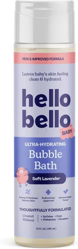 Miniatura 10 de Hello Bello Baño de burbujas para bebé, aroma suave de vainilla de coco, para bebés y niños, botella de 10 onzas