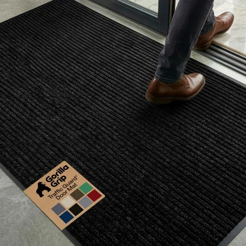 Miniatura 32 de Gorilla Grip - Tapete afelpado original de goma con perfil bajo, resistente, duradero, impermeable y fácil de limpiar para interior y exterior