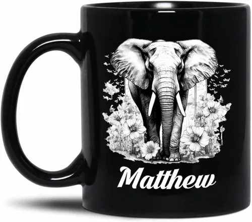 Miniatura 8 de Taza de café negra con diseño de oso de lápiz personalizada, regalo para los amantes de los osos, mamá y papá, taza de café de oso con dibujos
