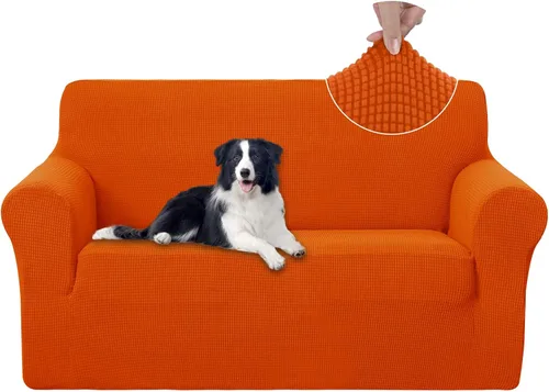 Miniatura 66 de U-NICE HOME Funda elástica para sofá, lavable, protector de muebles para sofá de 3 cojines, apta para mascotas (sofá, gris)