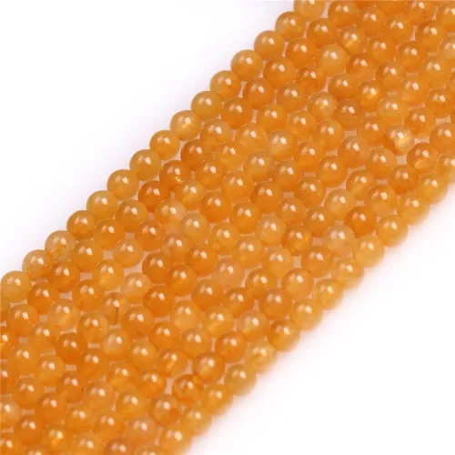 Miniatura 11 de JOE FOREMAN Cuentas de aventurina naranja para hacer joyas, piedras preciosas naturales semipreciosas de 0.394 in, redondas de 15 pulgadas