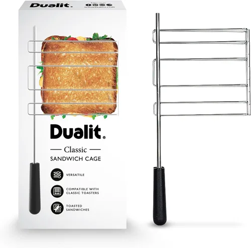 Miniatura 10 de Dualit Jaula de sándwich clásica para tostadoras clásicas Dualit 1 jaula de sándwich para hacer sándwiches tostados en tu tostadora Dualit Jaula
