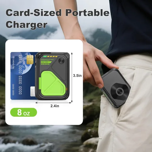 Miniatura 7 de SEANCHEER Cargador portátil P05, banco de energía magnético, pequeño banco de energía inalámbrico, paquete de batería de 10000 mAh esenciales