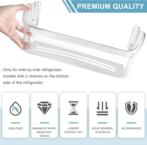 Miniatura 2 de Repuesto de estante para puerta de refrigerador 242126602 mejorado compatible con piezas de repuesto para estante de puerta de refrigerador