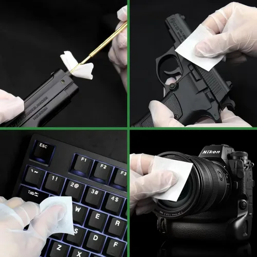 Miniatura 4 de Cotton Gun Cleaning Patches + Needle Odorless CLP Oil，Lint Free Gun Cleaning Cloth,Wipes for Pro Shot Pistol/All Caliber of Firearms Gun Cleaning