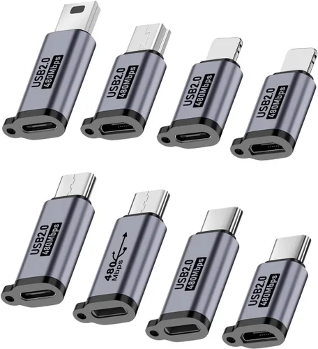 Miniatura 11 de UCEC Adaptador USB de 90 grados, adaptador de ángulo recto USB 3.2, ángulo izquierdo y recto horizontal USB A macho a USB A hembra, conector
