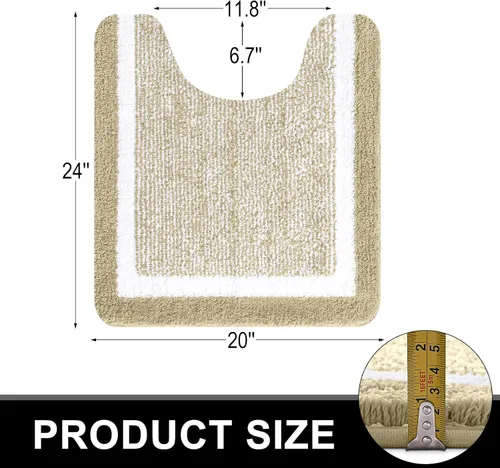Miniatura 2 de OLANLY Juego de alfombras de baño de 3 piezas, alfombras de baño de microfibra suave y absorbente y alfombra de inodoro de contorno en forma de U