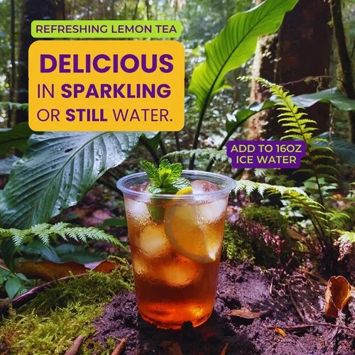 Miniatura 4 de purple tree Paquetes de energía orgánica – Cero azúcar, 80 mg de cafeína natural de yerba mate y guaraná, con vitaminas B12 para una energía suave