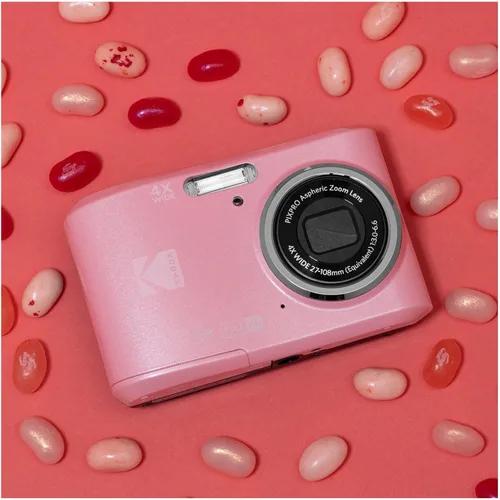 Miniatura 8 de Kodak PIXPRO FZ45 Friendly Zoom 16MP 1080p Cámara digital Full HD (rosa pastel) con tarjeta SD de 128 GB, estuche de cámara compacta y paquete de 4