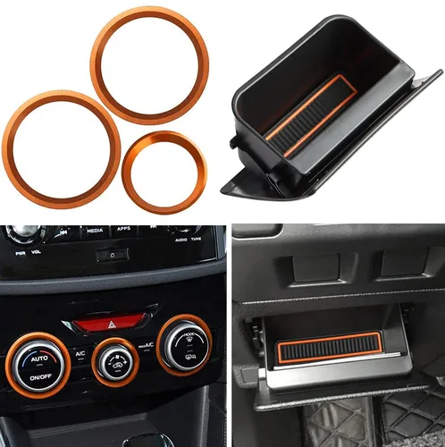 Auovo Moldura interior para accesorios Subaru Forester 2019-2024 Subaru Crosstrek/Impreza 2018-2023, caja de fusibles, contenedor de monedas,
