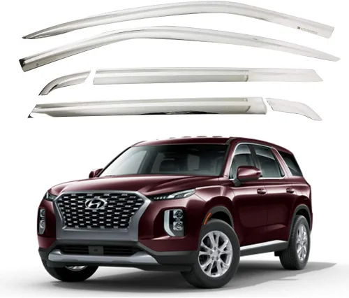 AUTOCLOVER - Juego de 6 protectores de lluvia con cinta adhesiva para Hyundai Palisade 2020 2021 2022 2023 2024 / deflectores de ventana, persianas
