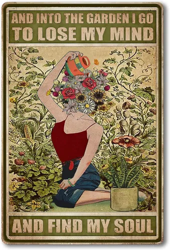 Miniatura 8 de Decoración divertida de jardín a veces riego mis plantas, letrero de jardín de metal para exterior, regalos para mujeres amantes de las plantas