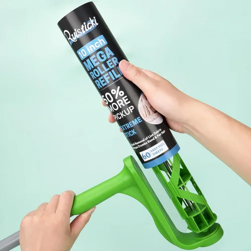 Miniatura 3 de Recambios de rodillo ultra pegajoso de 10 pulgadas para Evercare Layers Smart Design Rodillos grandes de pelusa 50% más recogida removedor de pelo