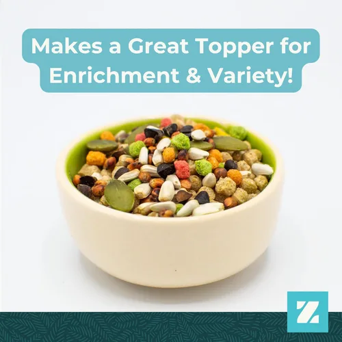Miniatura 6 de ZuPreem Sensible Seed Alimento para Aves, Cacatúa, Agapornis, Cuáquero, Conuro Pequeño, Mezcla de Semillas y Pellets para Aves Medianas, Complemento