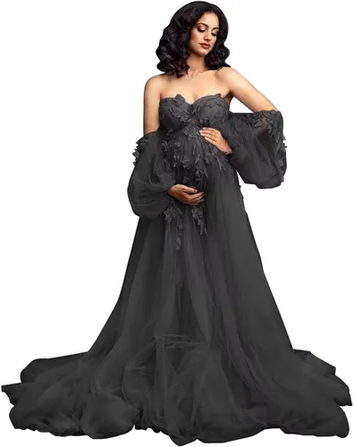 Vestidos de maternidad de manga larga para sesión de fotos, lencería, batas de novia, vestido de embarazo, vestido de baby shower