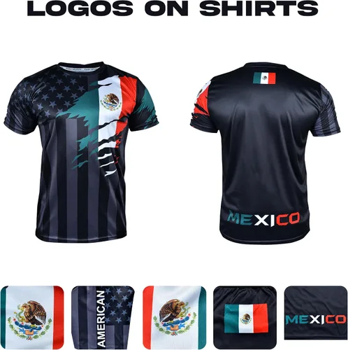 Miniatura 4 de Fury Mexico - Camiseta y pantalón corto de fútbol para niños y niñas, jóvenes para niños mexicanos