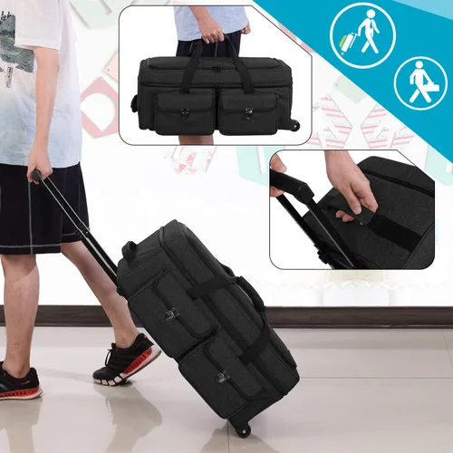 Miniatura 5 de Yarwo - Bolso de transporte con ruedas para manualidades compatible con Cricut Maker 4, Maker 3, Maker, Explore 4, Explore 3, Cameo 4/5, estuche
