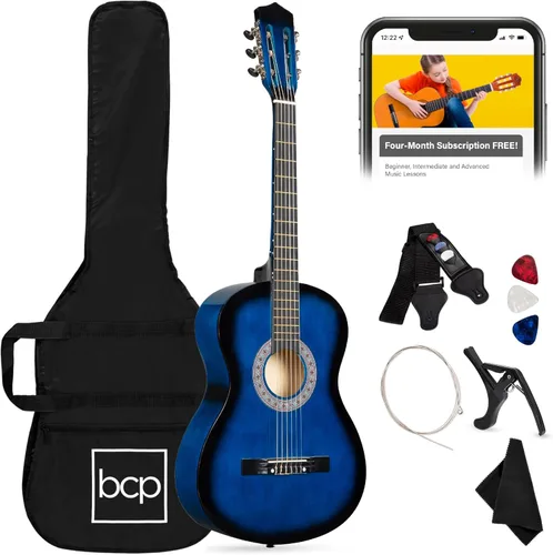 Miniatura 14 de Best Choice Products Kit de Iniciación de Guitarra Acústica de Madera Completa para Principiantes de 38 Pulgadas con Funda de Transporte, 6 Púas