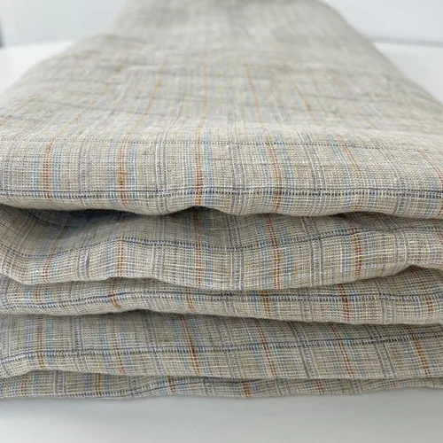 Miniatura 5 de Tela de cuadros pequeños de lino beige, calidad premium y versátil, ideal para manualidades, ropa y decoración del hogar