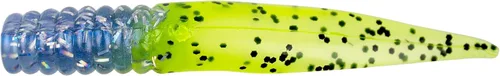 Miniatura 5 de Bobby Garland Slab Slay'R Señuelo de pesca de plástico suave para crappie, equipo de pesca y accesorios, 2 pulgadas, Chartreuse Silver Chartreuse
