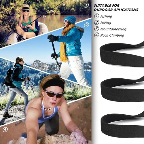Miniatura 6 de YR Correas de gafas de sol con patrón floral, material de neopreno suave y duradero, retenedores flotantes para gafas, 3 paquetes.