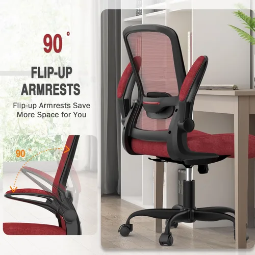 Miniatura 6 de Silla de Oficina Mimoglad, Silla de Escritorio Ergonómica con Soporte Lumbar Ajustable, Silla de Computadora de Malla de Respaldo Alto