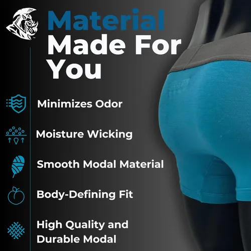 Miniatura 3 de Real Men - Ropa interior para hombre, paquete de 1 o 3 unidades, calzoncillos modales, bolsa ABCD
