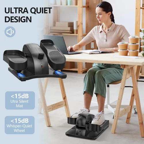 Miniatura 3 de Under Desk Elliptical Machine for Senior Mini Elliptical Leg Exerciser with Remote Quiet Portable Electric Seated Foot Pedal Exerciser for Home