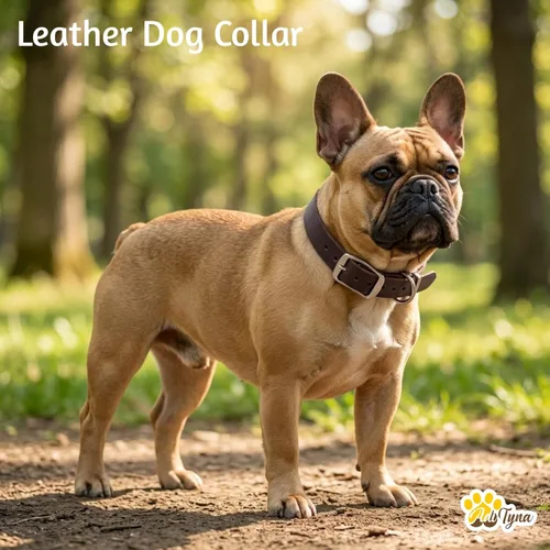 Miniatura 2 de ADITYNA Collar de cuero para perros pequeños, clásico, suave, fuerte, resistente, hecho a mano, cuero de grano superior, para caminar, entrenar