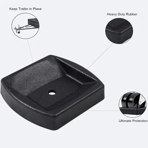 Miniatura 4 de LEORAY Jack Wheel Chock, Muelle de rueda de goma reforzada para caravanas y remolques (rueda doble)