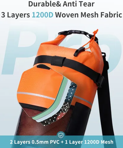 Miniatura 4 de ECOHUB - Bolsa seca impermeable para mujeres y hombres, 5 L/10 L/20 L, ligera, con tapa enrollable, mochila de almacenamiento seca para viajes