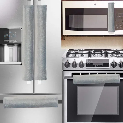 OUGAR8 Fundas para Manijas de Puerta de Refrigerador, Mantén Tu Electrodoméstico de Cocina Limpio de Manchas, Huellas Dactilares, Goteos y Manchas