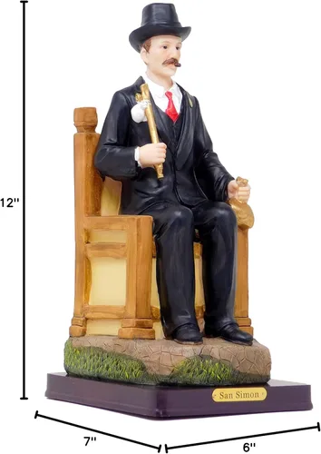 Miniatura 2 de moicla - Estatua de resina de San Simón, figura católica de San Simón, 12 pulgadas de alto, multicolor #7693612